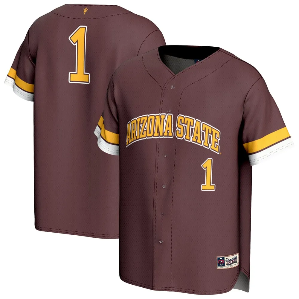 Arizona State Sun Devils GameDay Greats Unisex Lightweight Collegiate Baseball Fashion Jersey - Maroon