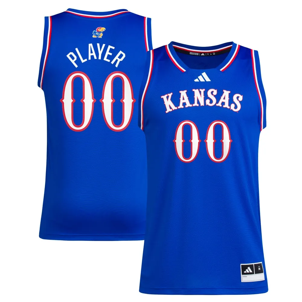 Kansas Jayhawks adidas Unisex Pick-A-Player NIL Men's Basketball Jersey - Royal