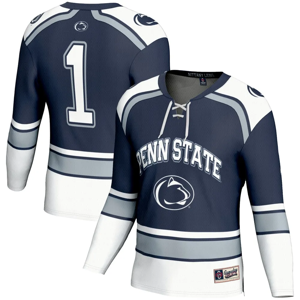 #1 Penn State Nittany Lions GameDay Greats Hockey Jersey - Navy