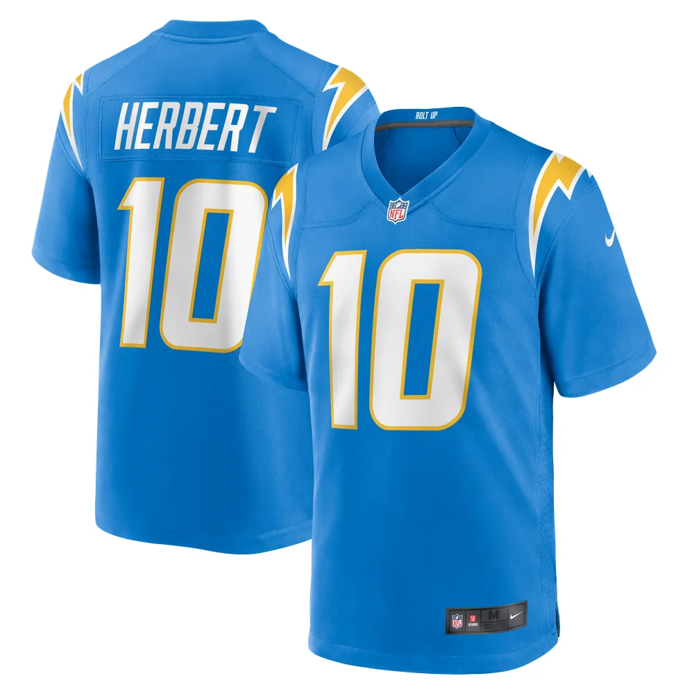 Justin Herbert Los Angeles Chargers Nike Player Game Jersey - Powder Blue