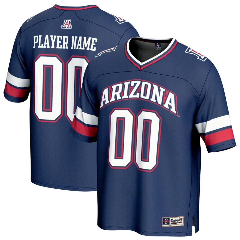 Arizona Wildcats GameDay Greats Unisex NIL Pick-A-Player Lightweight Collegiate Football Fashion Jersey - Navy