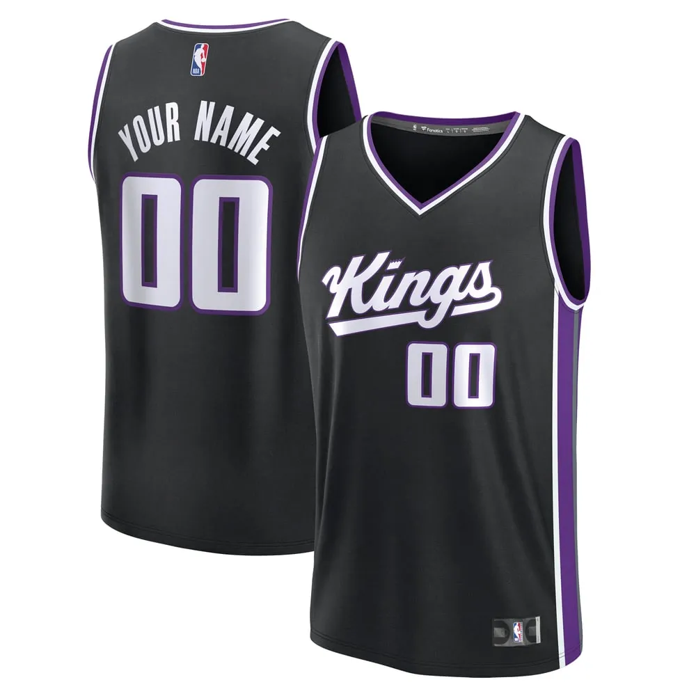 Sacramento Kings Fanatics Fast Break Custom Jersey - Icon Edition - Black