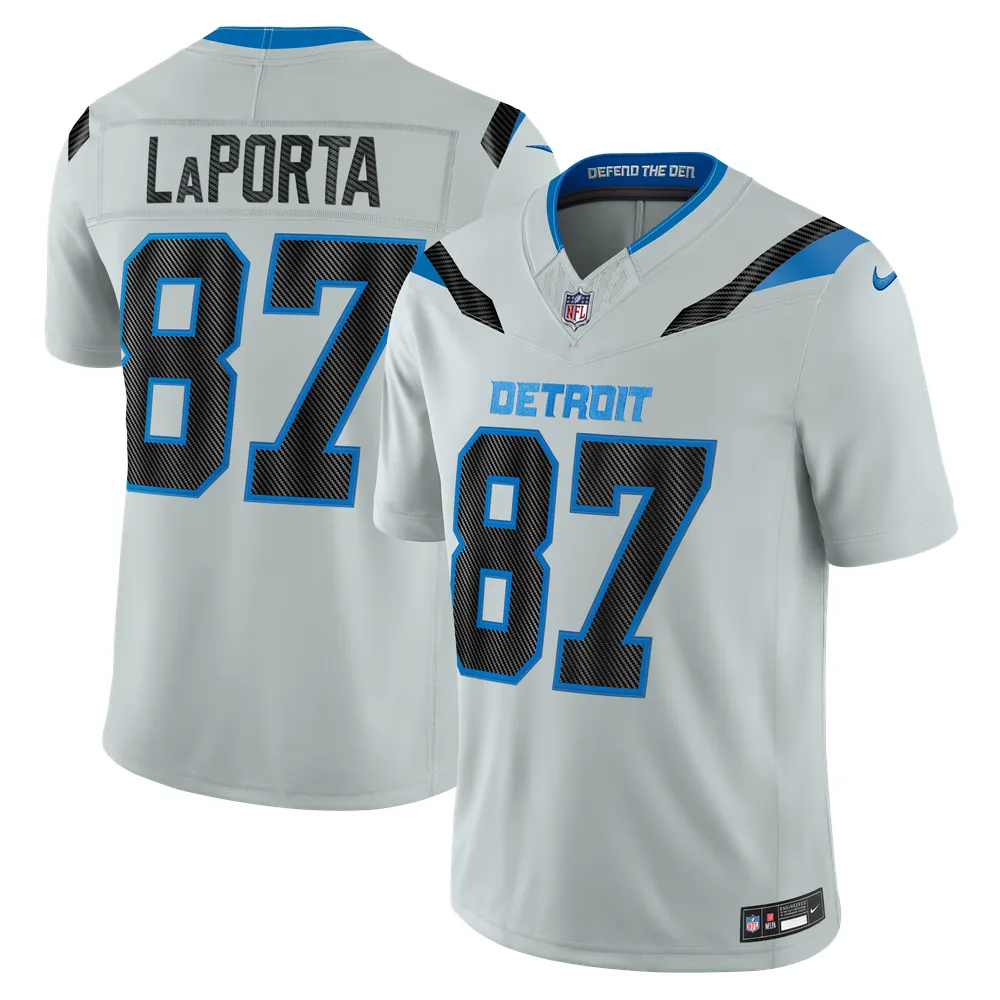 Sam LaPorta Detroit Lions Nike 2026 Rivalries Collection Stitched Limited Jersey - Silver