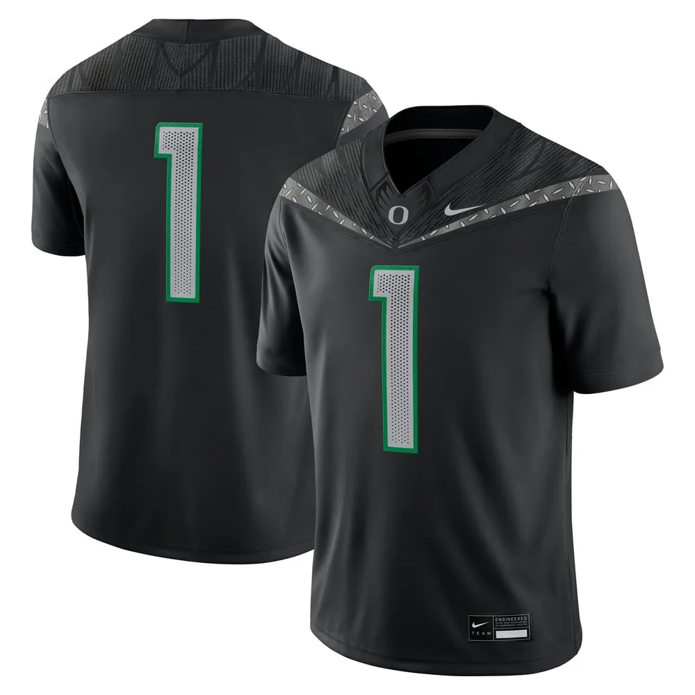 #1 Oregon Ducks Nike Game Jersey - Black