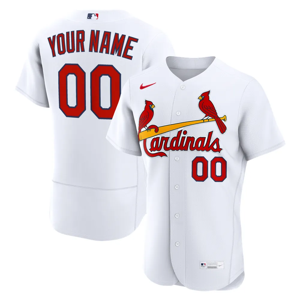 St. Louis Cardinals Nike Home Authentic Custom Jersey - White
