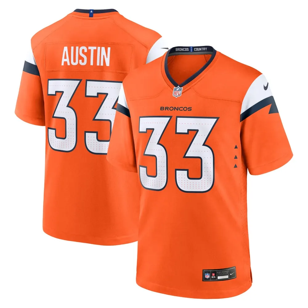 Brent Austin Denver Broncos Nike Team Game Jersey - Orange