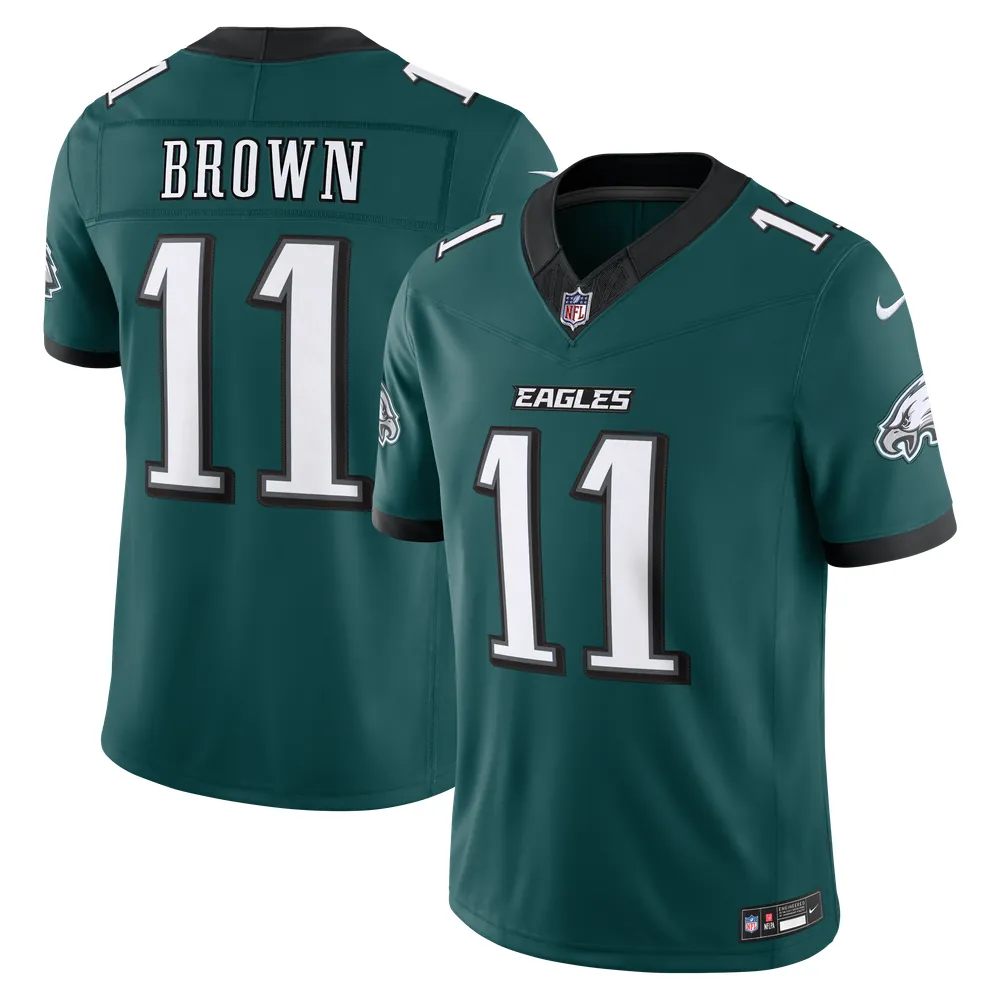 A.J. Brown Philadelphia Eagles Nike Team Vapor F.U.S.E. Stitched Limited Jersey - Midnight Green