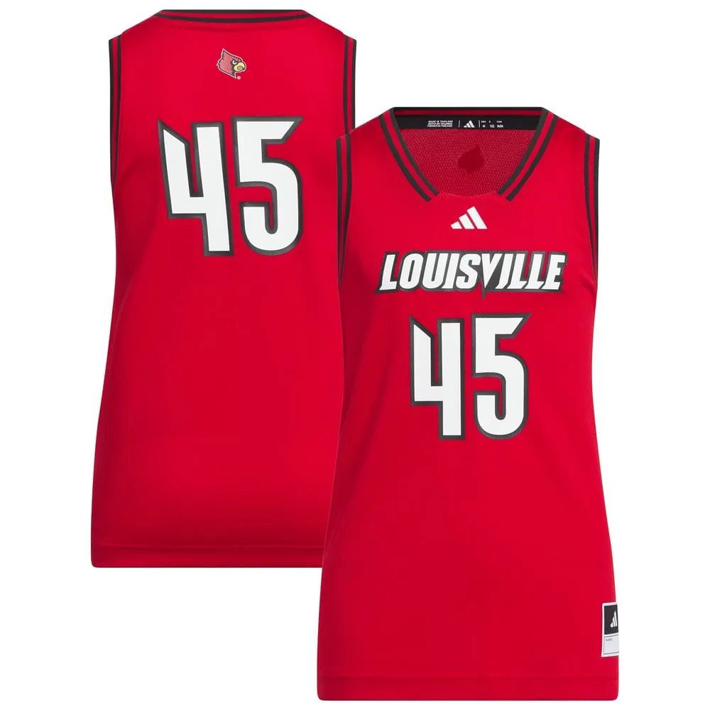 #45 Louisville Cardinals adidas Youth Replica Swingman Jersey - Red