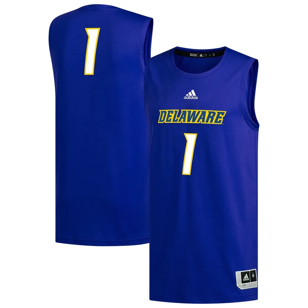 #1 Delaware Fightin' Blue Hens adidas Replica Basketball Jersey - Royal