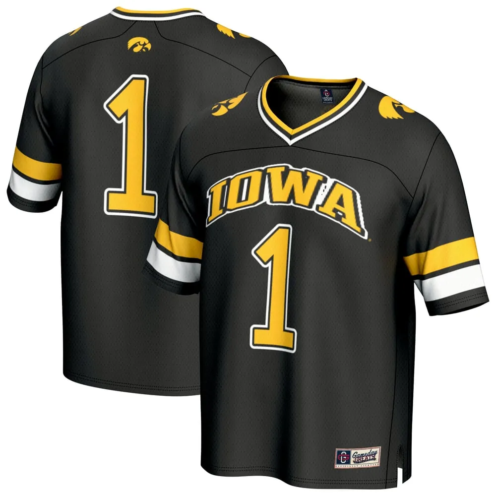 Iowa Hawkeyes GameDay Greats Unisex Lightweight Collegiate Football Fashion Jersey - Black
