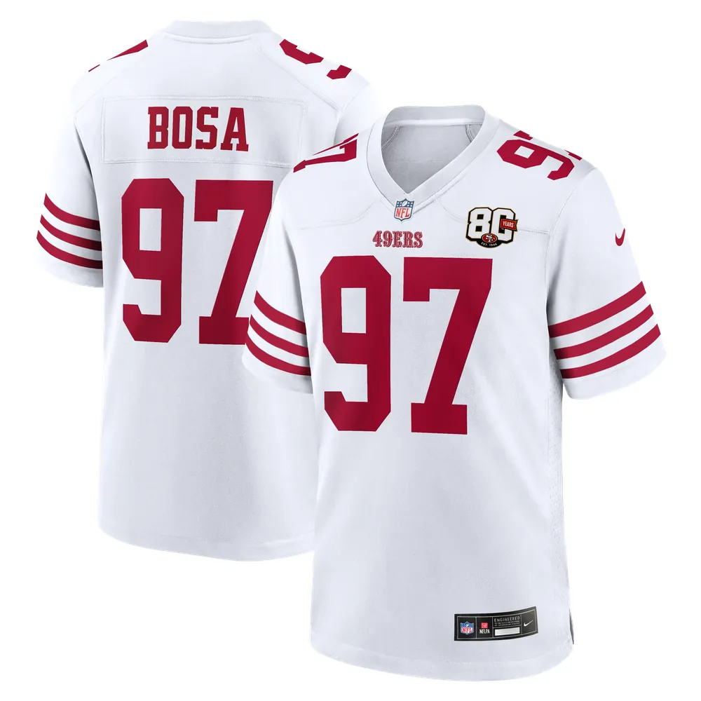 Nick Bosa San Francisco 49ers Nike 80th Anniversary Game Jersey - White