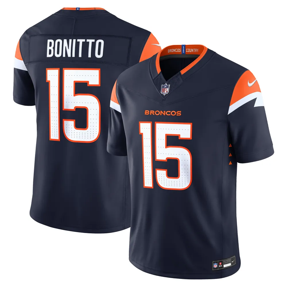 Nik Bonitto Denver Broncos Nike Alternate Vapor F.U.S.E. Stitched Limited Jersey - Navy