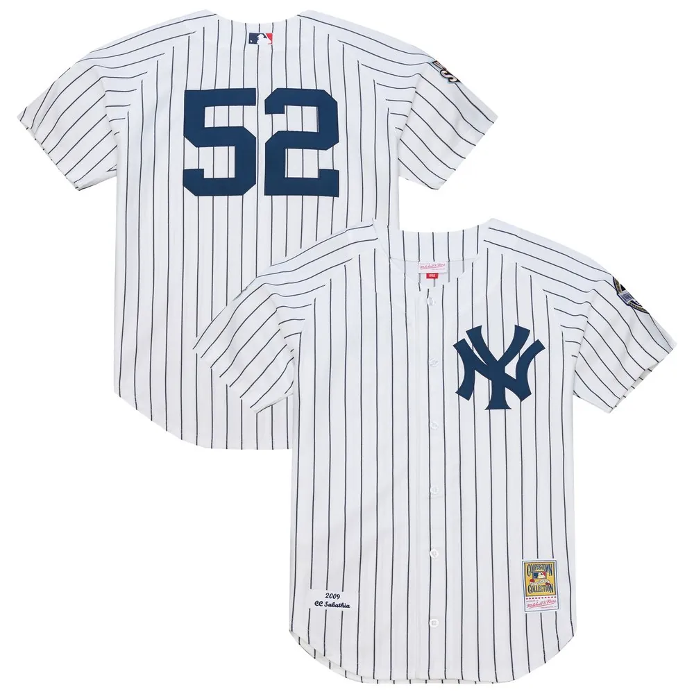 CC Sabathia New York Yankees Mitchell & Ness 2009 Cooperstown Collection Authentic Jersey - White