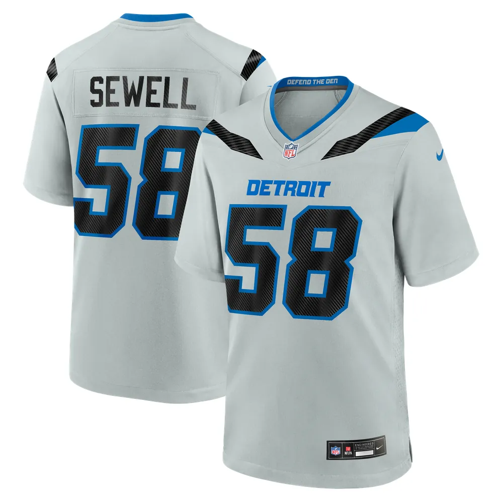 Penei Sewell Detroit Lions Nike 2026 Rivalries Collection Game Jersey - Silver