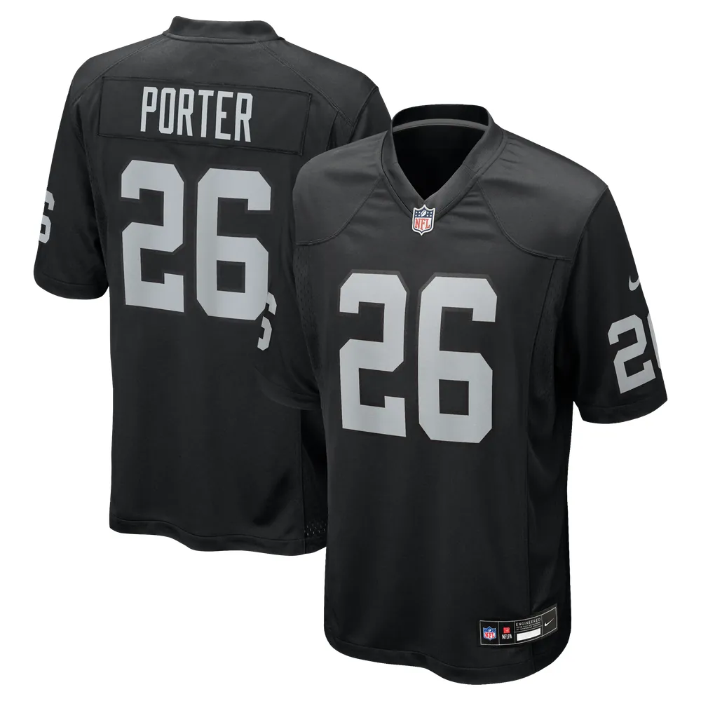 Darien Porter Las Vegas Raiders Nike Team Game Jersey -  Black
