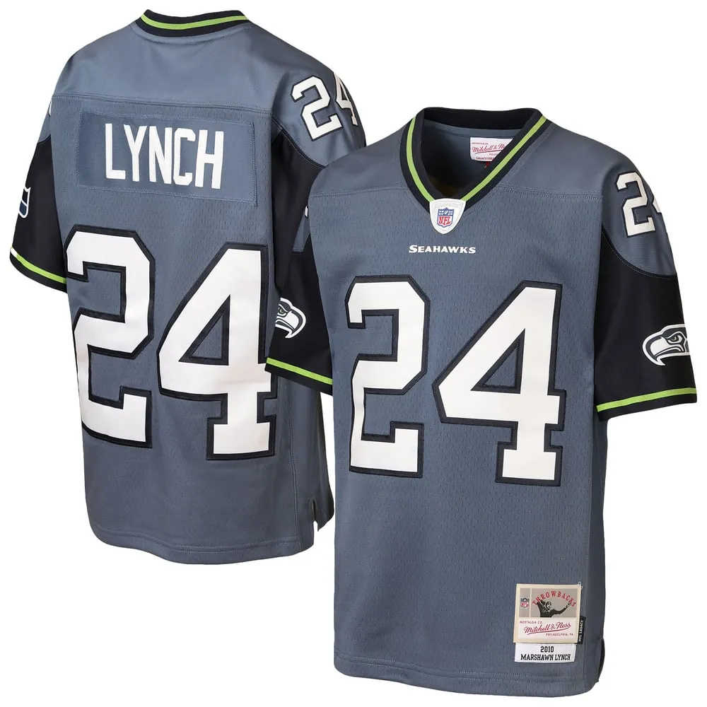 Marshawn Lynch Seattle Seahawks Mitchell & Ness Youth Legacy Jersey - Blue