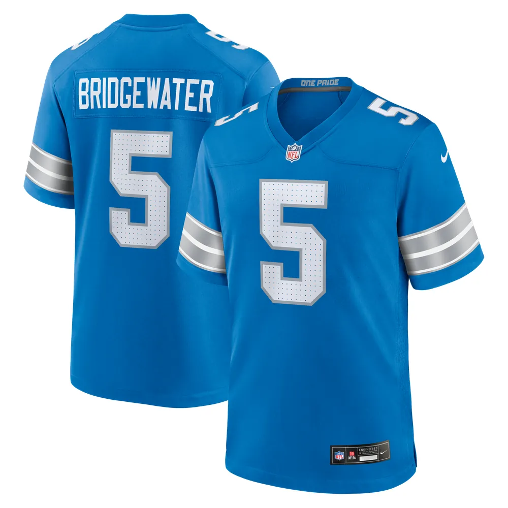 Teddy Bridgewater Detroit Lions Nike Team Game Jersey -  Blue