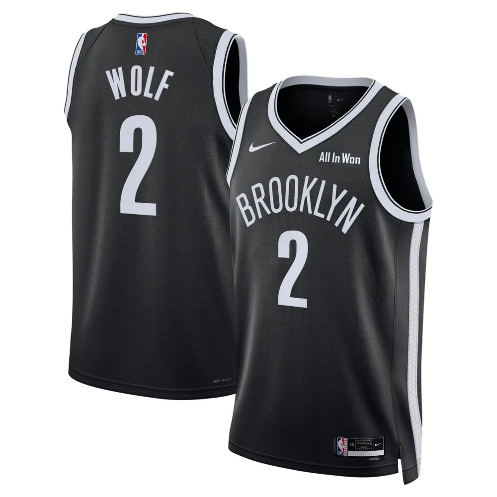Daniel Wolf Brooklyn Nets Nike Unisex Swingman Badge Jersey - Black - Icon Edition