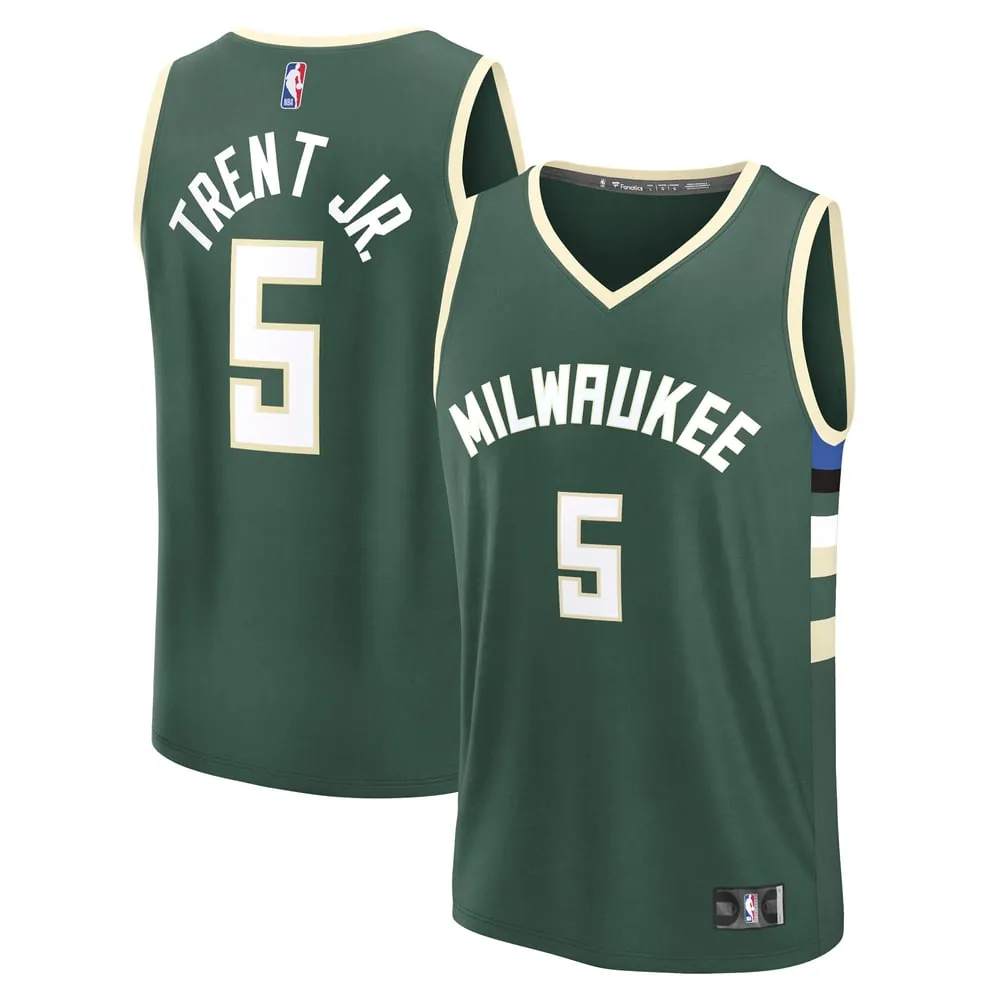 Gary Trent Jr. Milwaukee Bucks Fanatics Fast Break Replica Player Jersey - Icon Edition - Hunter Green