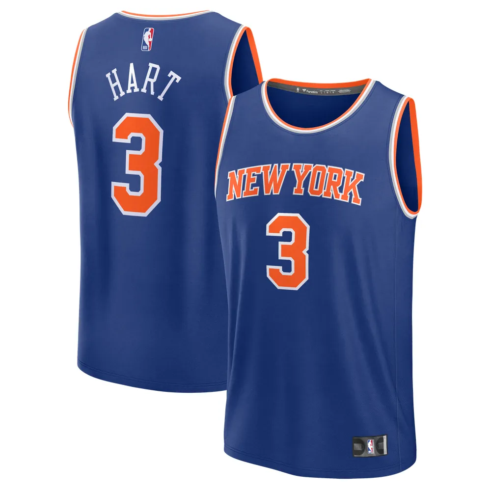 Josh Hart New York Knicks Fanatics Fast Break Jersey - Blue - Icon Edition