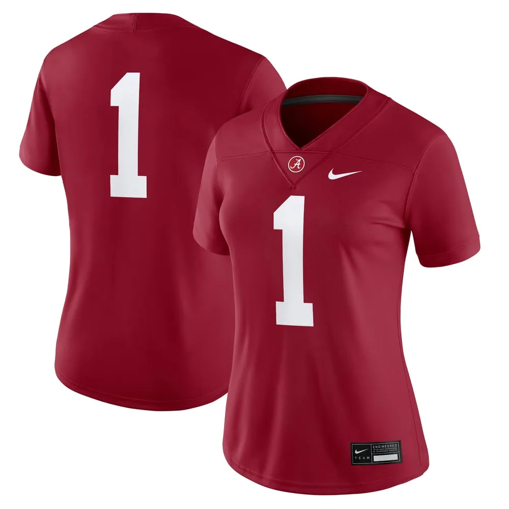 #1 Alabama Crimson Tide Nike Women's Game Jersey - Crimson