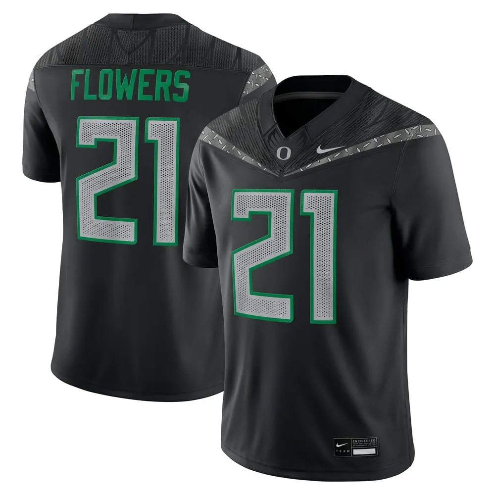 Aaron Flowers Oregon Ducks Nike Home Game Jersey - Black