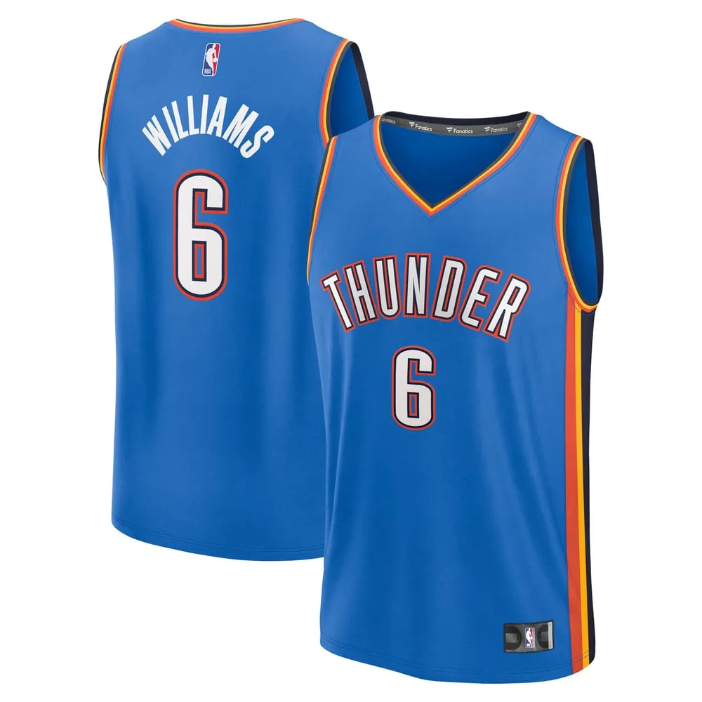 Jaylin Williams Oklahoma City Thunder Fanatics Fast Break Replica Player Jersey - Icon Edition - Blue