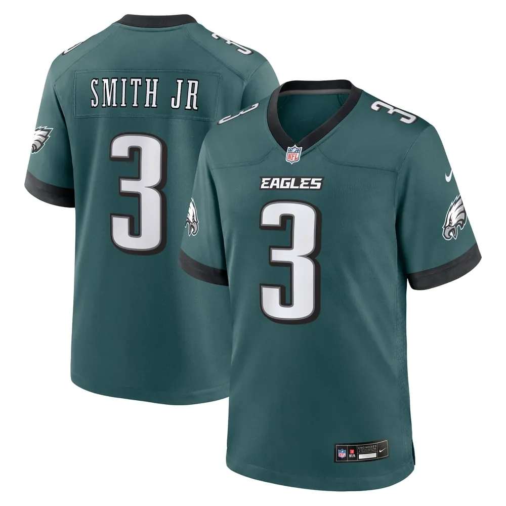 Nolan Smith Jr. Philadelphia Eagles Nike Team Game Jersey -  Midnight Green