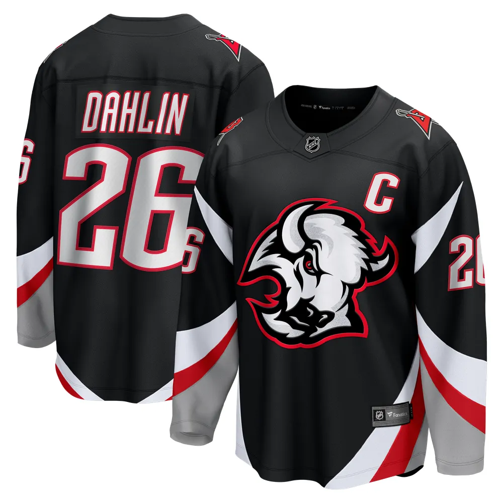 Rasmus Dahlin Buffalo Sabres Fanatics Alternate Captain Patch Breakaway Jersey - Black