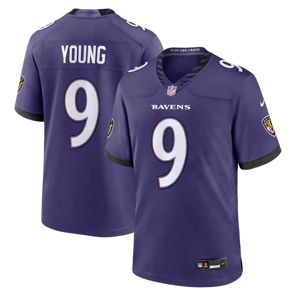 Zion Young Baltimore Ravens Nike Team Game Jersey - Purple