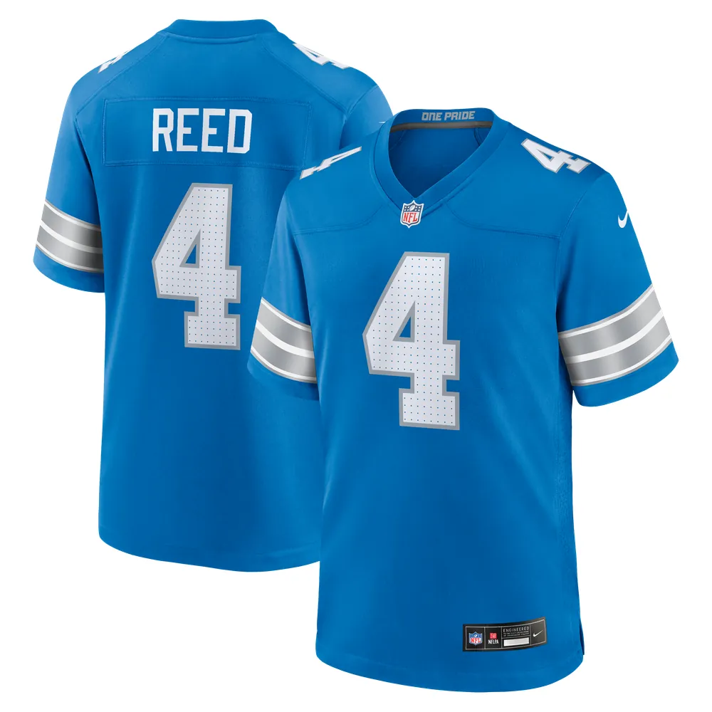 D.J. Reed Detroit Lions Nike Team Game Jersey -  Blue