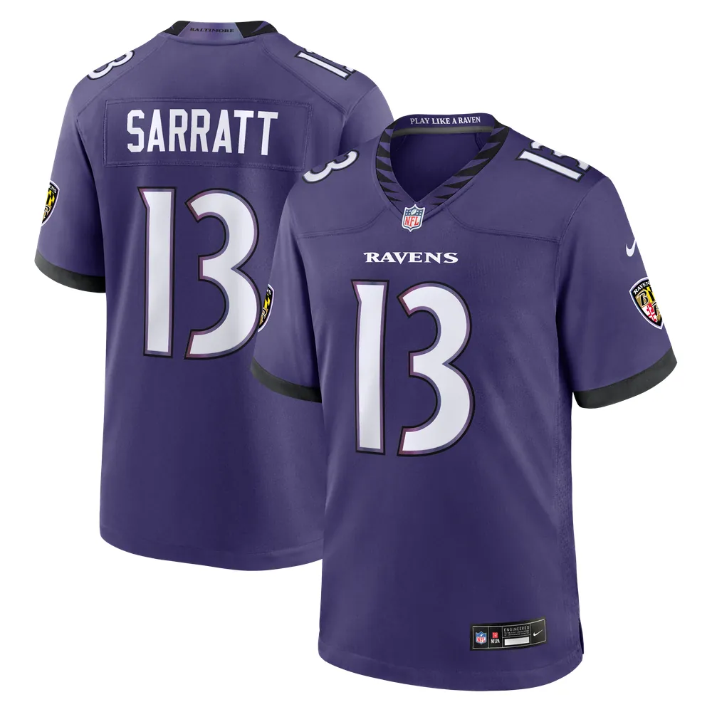 Elijah Sarratt Baltimore Ravens Nike Team Game Jersey - Purple