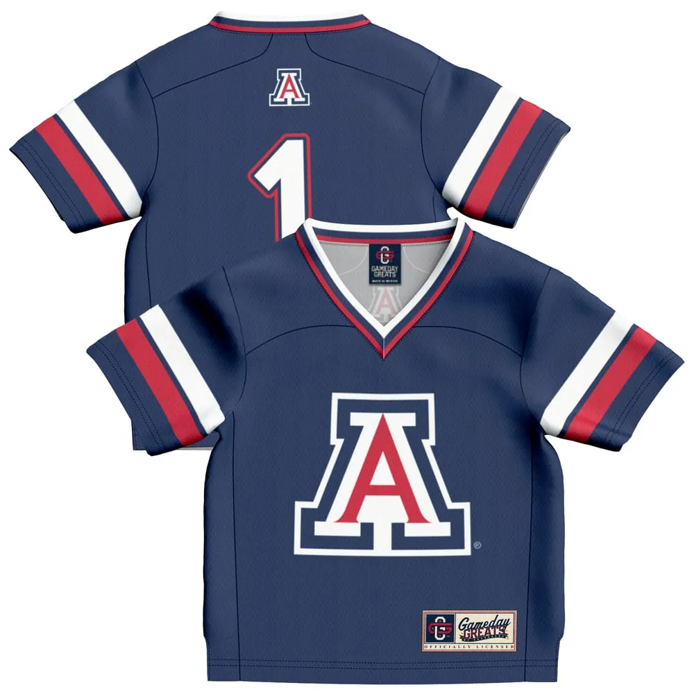#1 Arizona Wildcats GameDay Greats Infant Collegiate Football Fashion Jersey - Navy