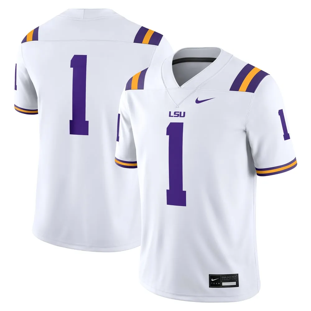 #1 LSU Tigers Nike Game Jersey - White