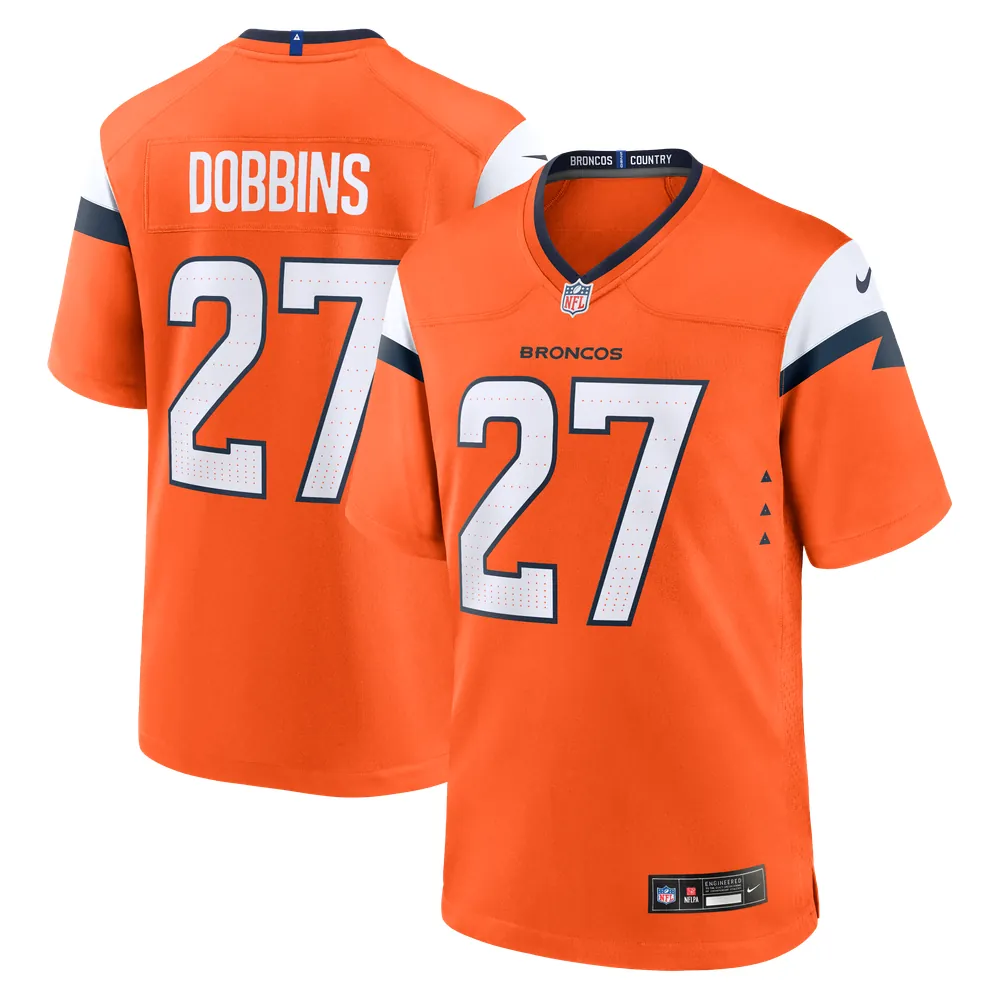 J.K. Dobbins Denver Broncos Nike Team Game Jersey -  Orange