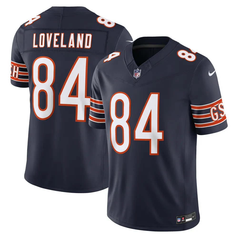 Colston Loveland Chicago Bears Nike Team Vapor F.U.S.E. Stitched Limited Jersey - Navy