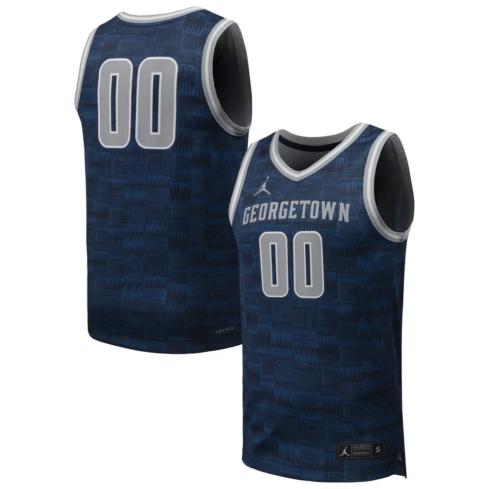#00 Georgetown Hoyas Jordan Brand Replica Basketball Jersey - Navy