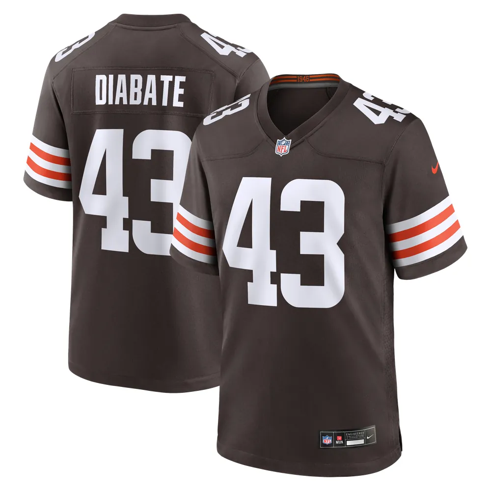 Mohamoud Diabate Cleveland Browns Nike Team Game Jersey -  Brown
