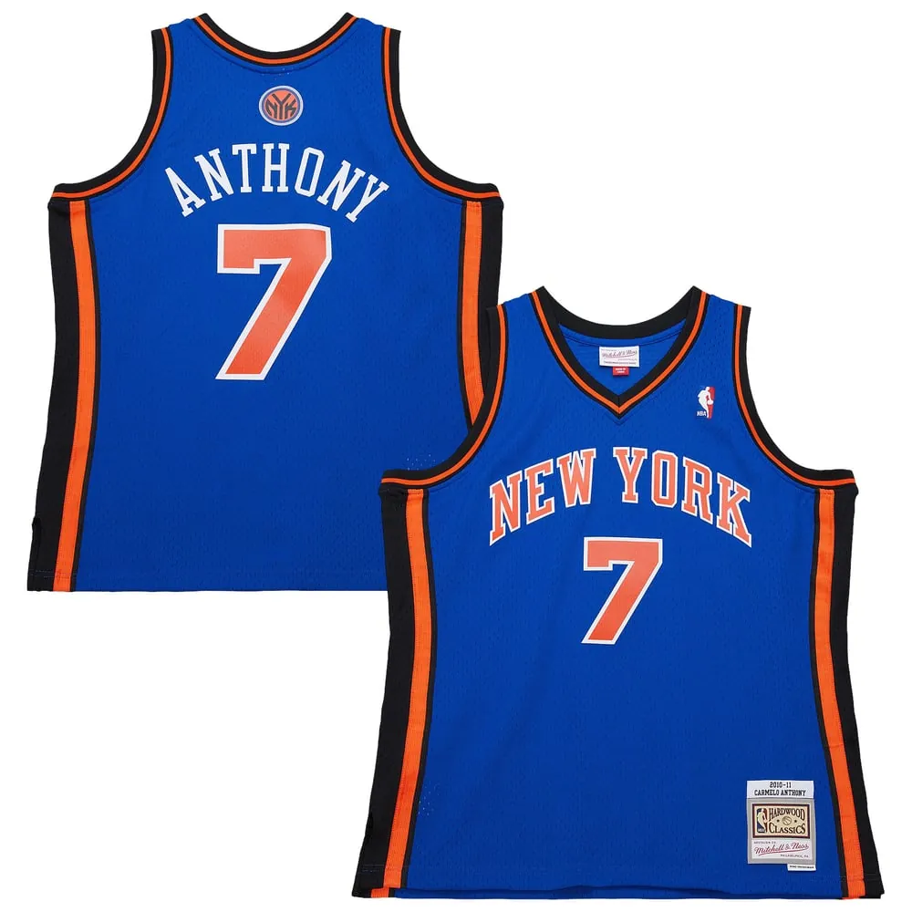 Carmelo Anthony New York Knicks Mitchell & Ness Big & Tall 2010/11 Swingman Jersey - Blue