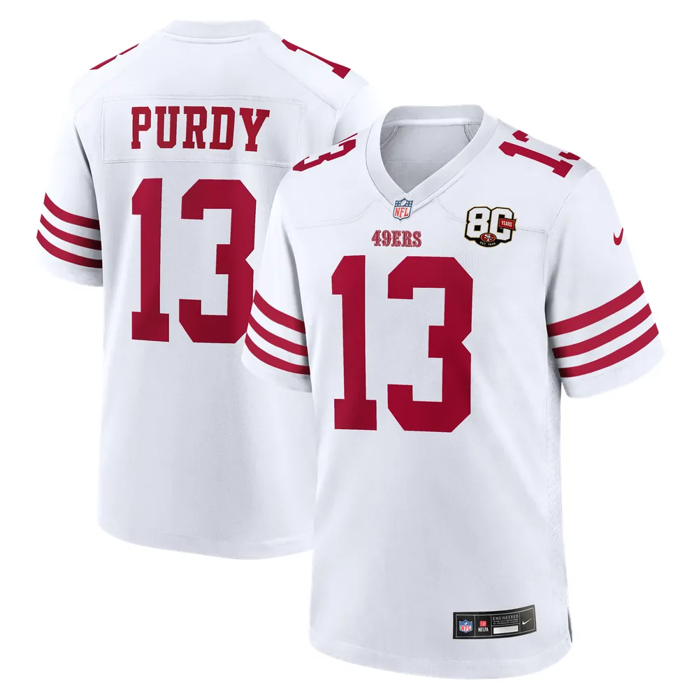 Brock Purdy San Francisco 49ers Nike 80th Anniversary Game Jersey - White