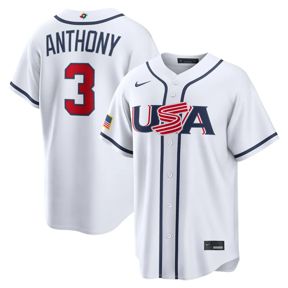 Roman Anthony USA Baseball Nike 2026 World Baseball Classic Home Stadium Jersey - White