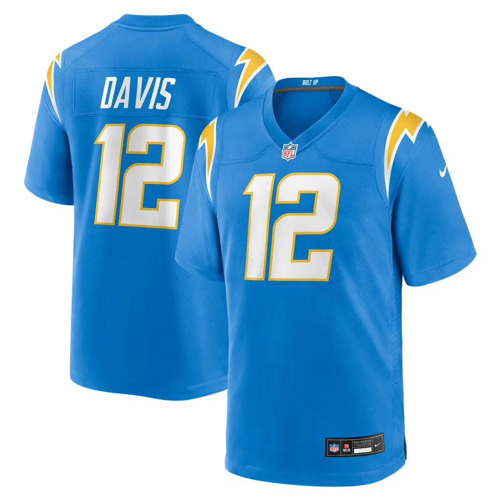 Derius Davis Los Angeles Chargers Nike Team Game Jersey - Powder Blue