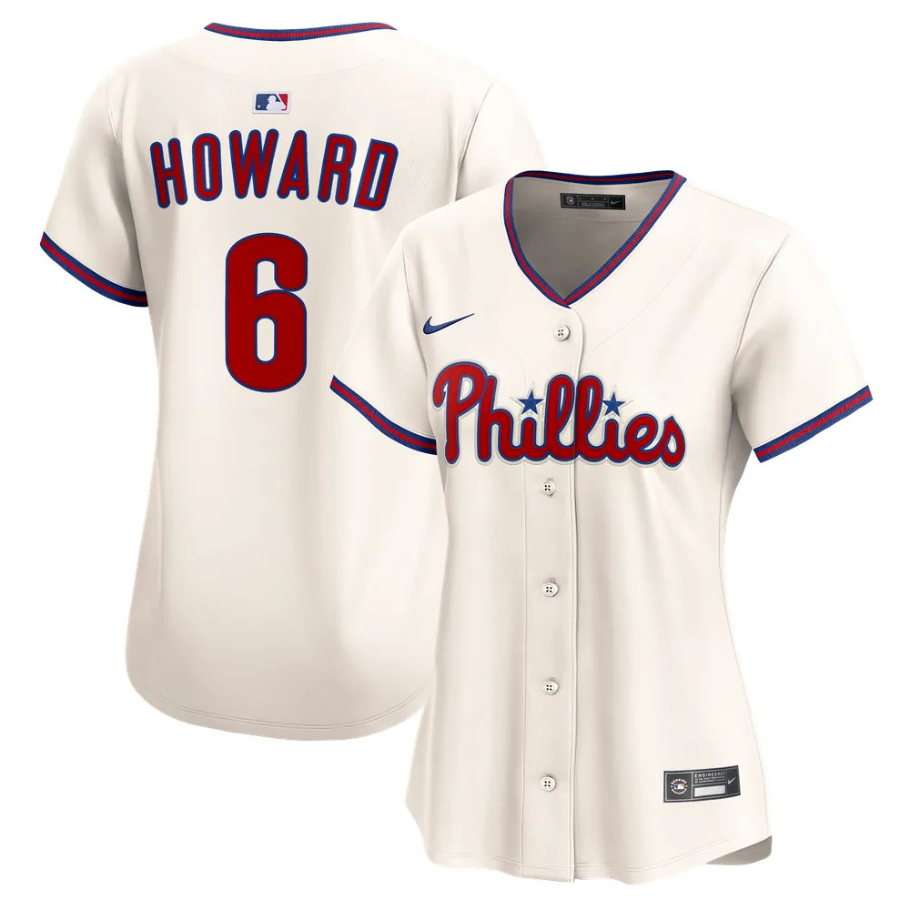 Ryan Howard Philadelphia Phillies Nike Women's Alternate 2 Limited Jersey – Cream