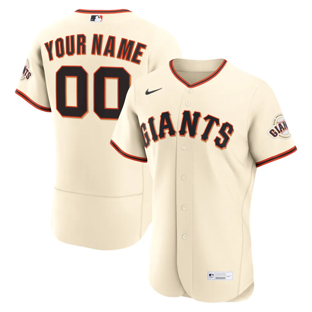 San Francisco Giants Nike Home Authentic Custom Jersey - Cream