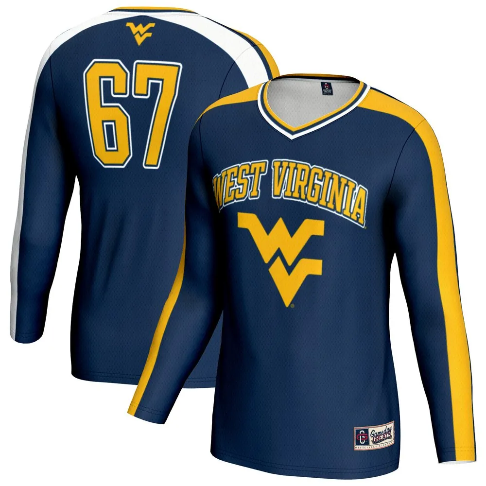 West Virginia Mountaineers GameDay Greats Unisex #67 Lightweight Volleyball Fashion Jersey - Navy