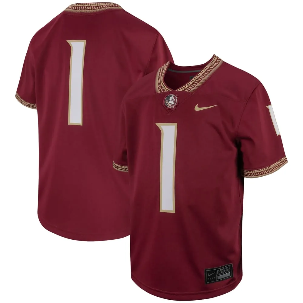 #1 Florida State Seminoles Nike Youth Untouchable Replica Game Jersey - Garnet
