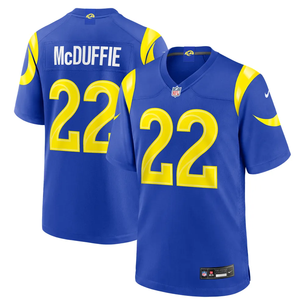 Trent McDuffie Los Angeles Rams Nike Team Game Player Jersey - Royal