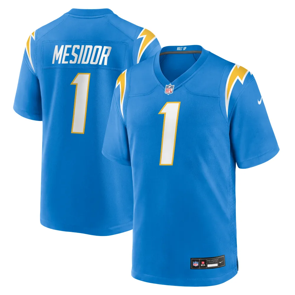 Akheem Mesidor Los Angeles Chargers Nike Team Game Jersey - Powder Blue