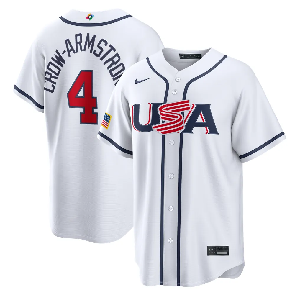 Pete Crow-Armstrong USA Baseball Nike 2026 World Baseball Classic Home Stadium Jersey - White