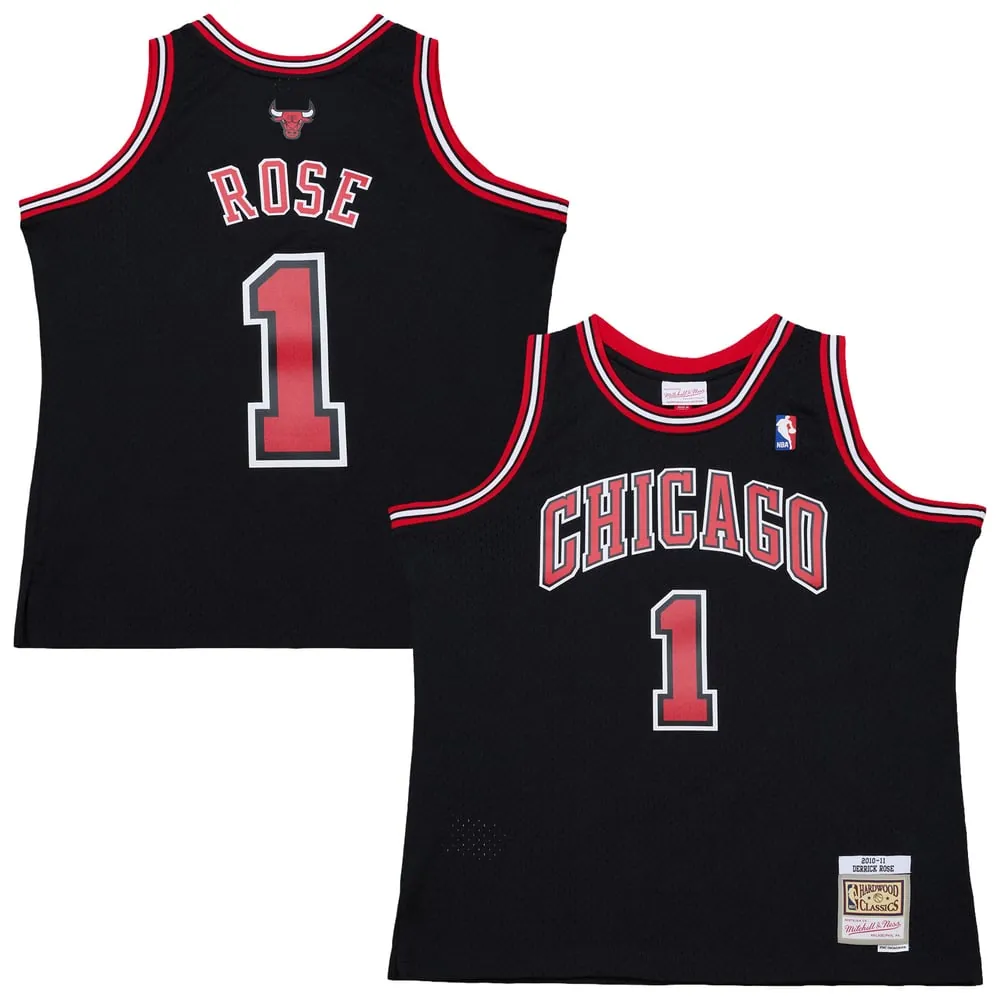 Derrick Rose Chicago Bulls Mitchell & Ness Big & Tall 2010/11 Swingman Jersey - Black